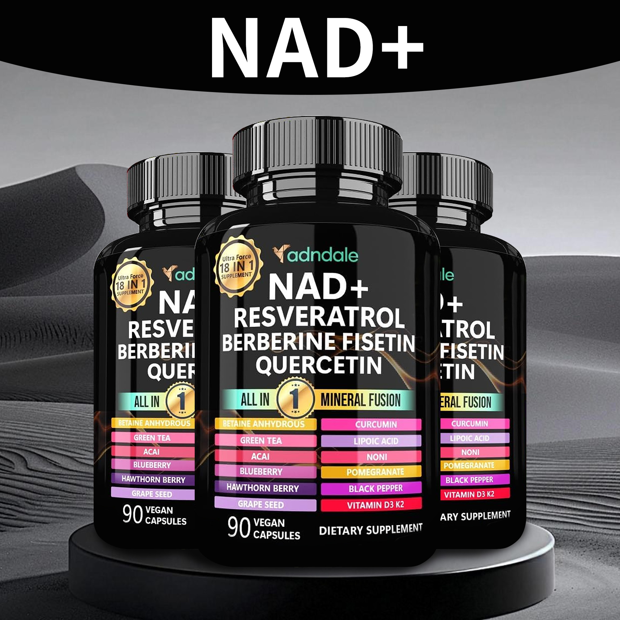 Longevity Health & Wellness Hotel - 90pcs NAD Supplement - Longevity Formula,