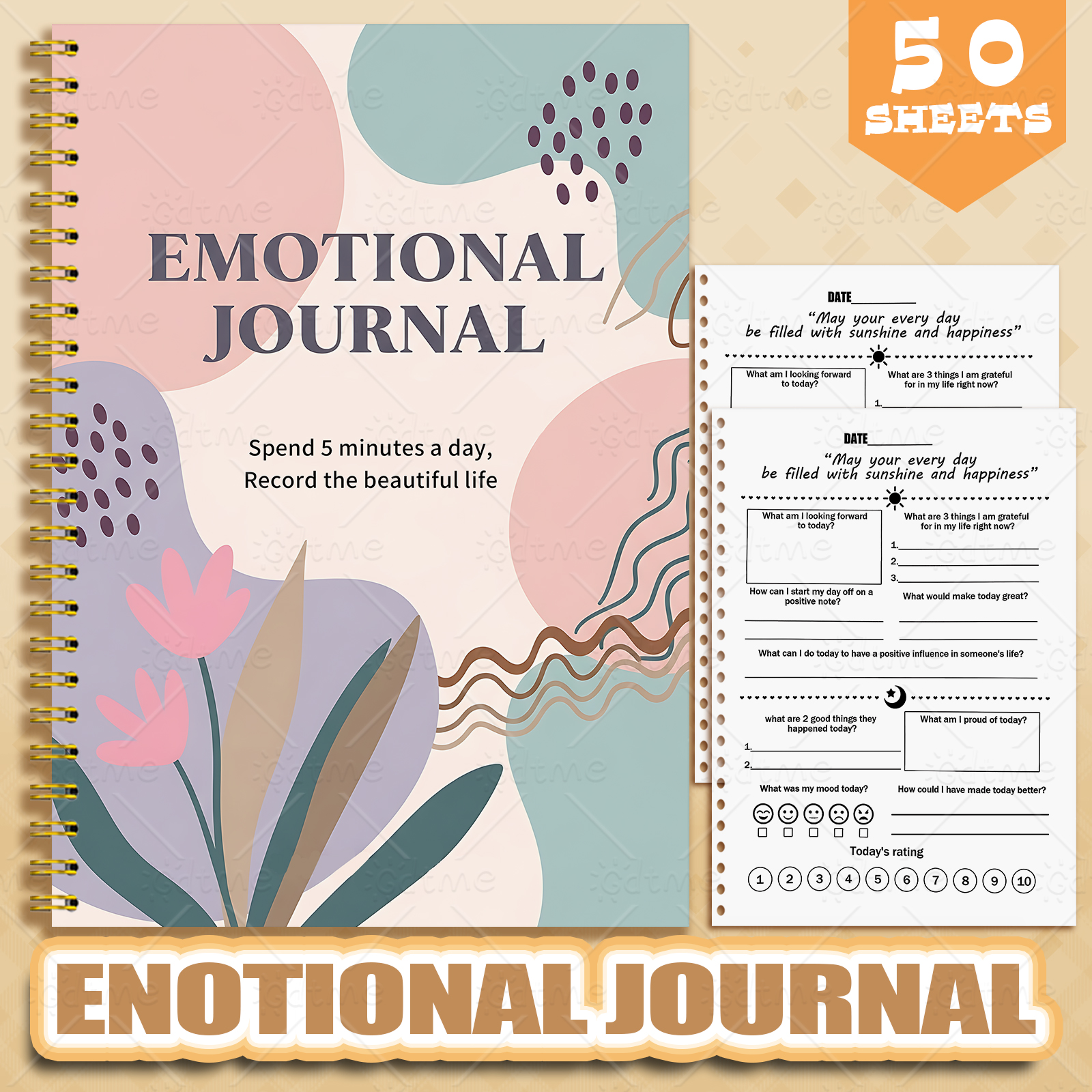 Health Wellness Journal - EMOTIONAL JOURNAL --Adult Mental Health Planner,Wellness