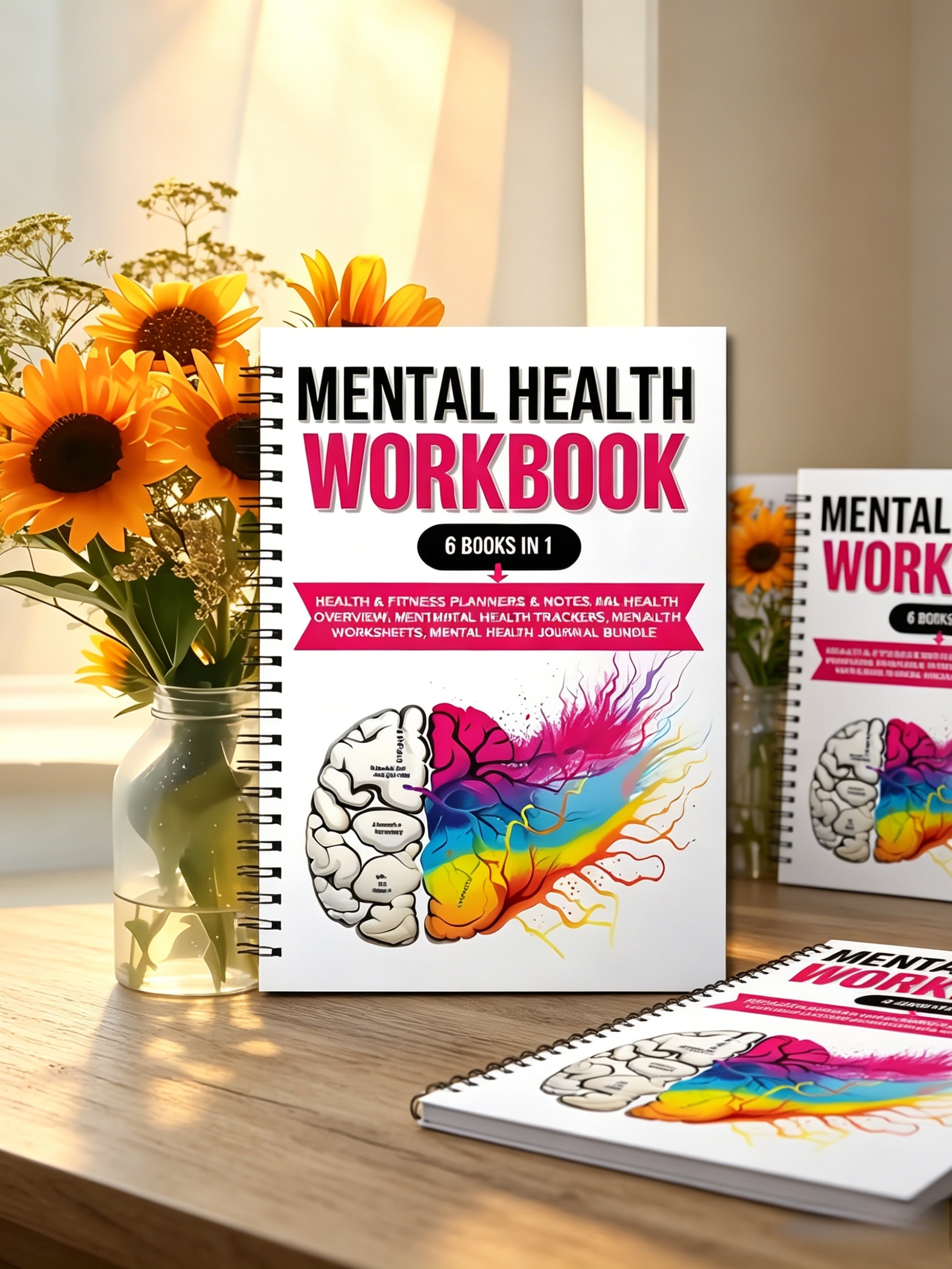Health Wellness Journal - 1pcs Mental Health Workbook & Journal