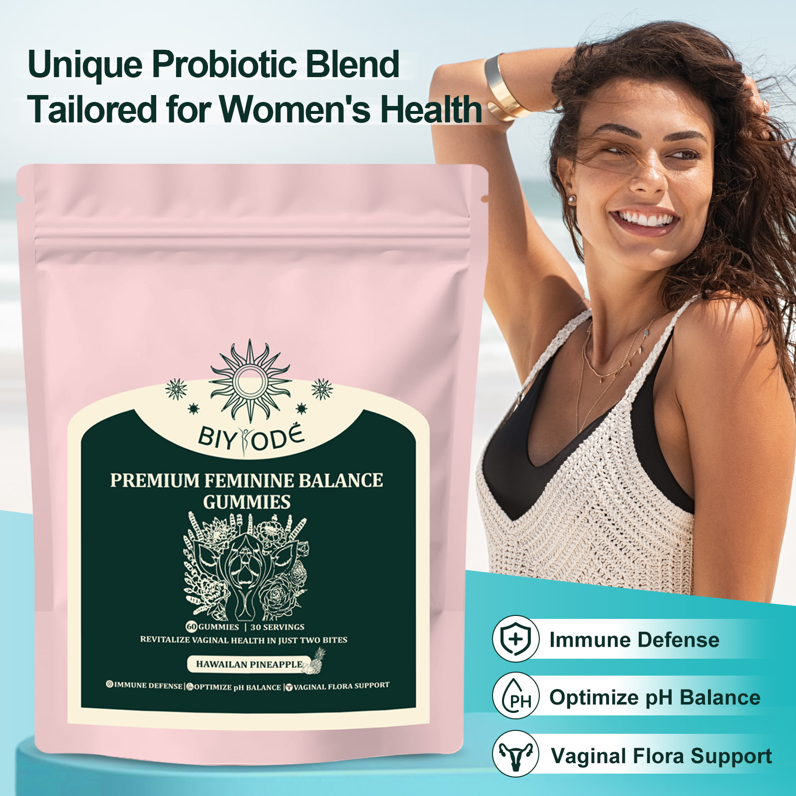 2 BAG Premium Feminine Balance - Health Wellness Gummies avaliação e preço