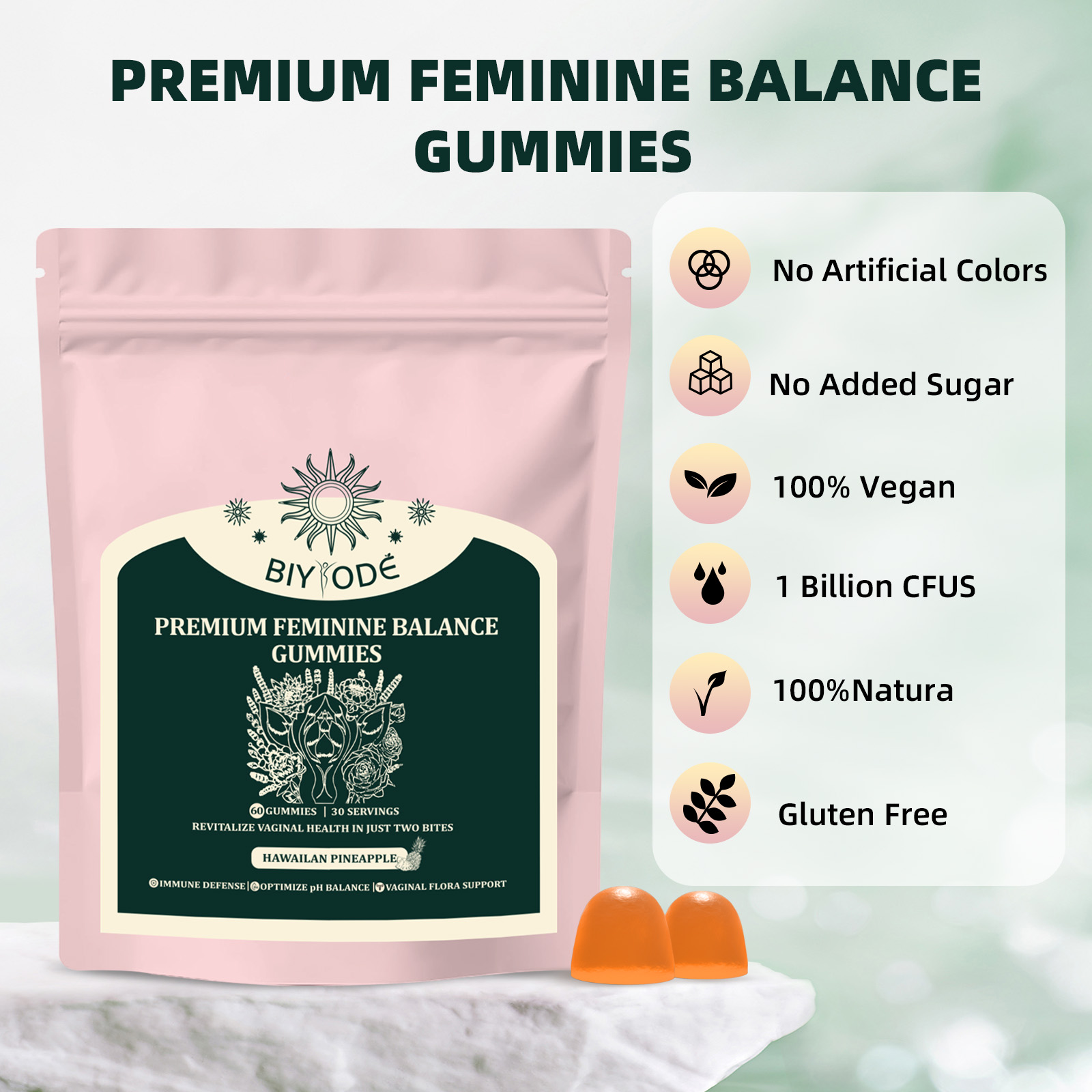 2 BAG Premium Feminine Balance - Health Wellness Gummies avaliação e preço