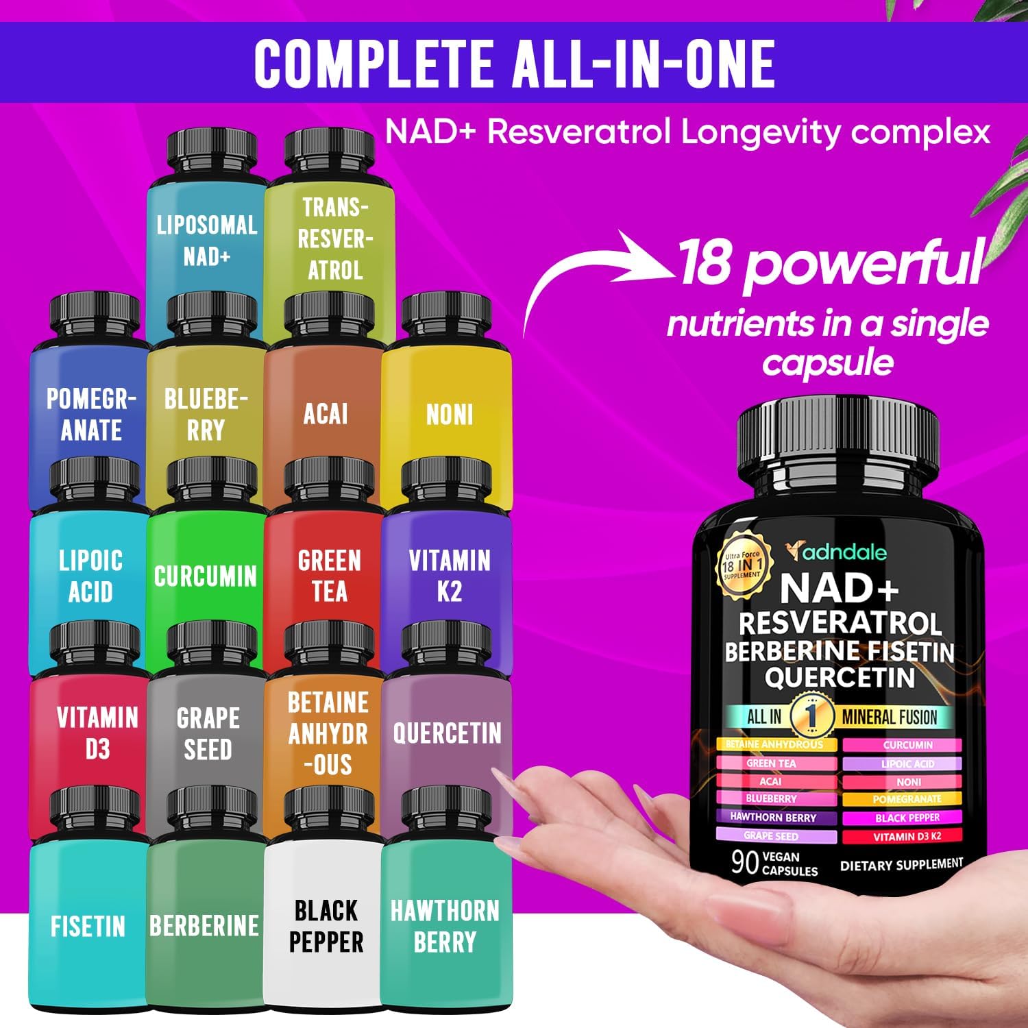 90pcs NAD Supplement - Longevi - Longevity Health & Wellness Hotel avaliação e preço