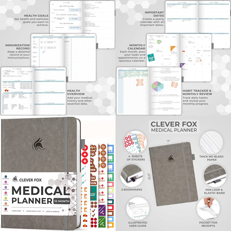 Large Medical Planner 12-Month - Health Wellness Month avaliação e preço