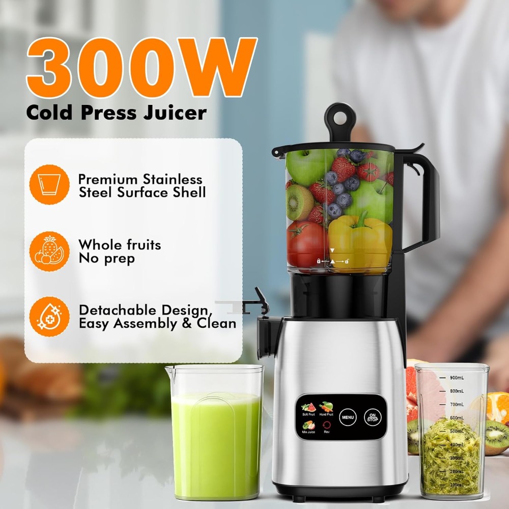 300W Cold Press Juicer, 5.4