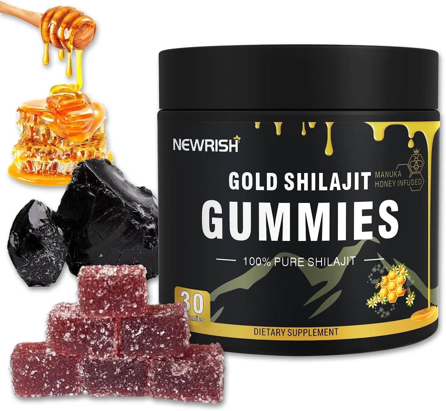 Gold Shilajit Gummies - Immune - Health Wellness Gummies avaliação e preço