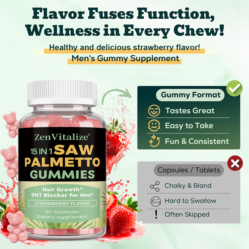 Saw Palmetto Gummies for Men,  - Health Wellness Gummies avaliação e preço