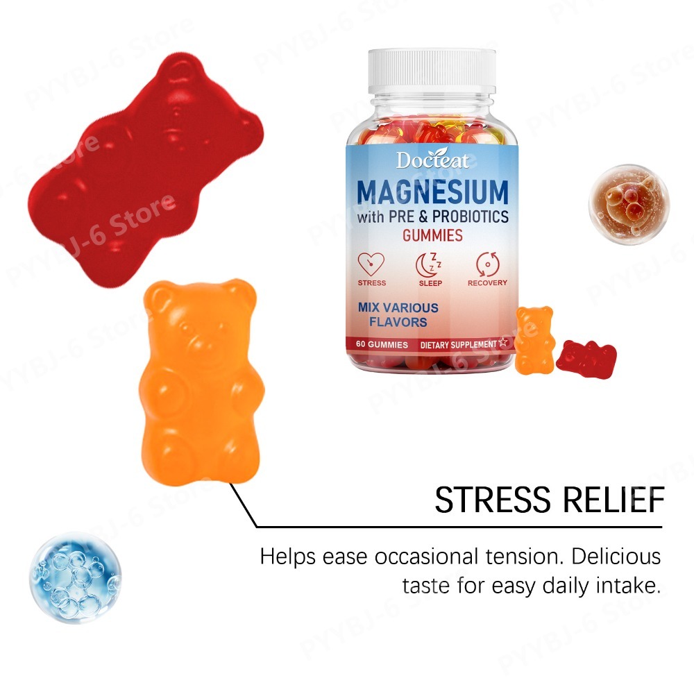 Magnesium Gummies with Pre &Pr - Health Wellness Gummies avaliação e preço
