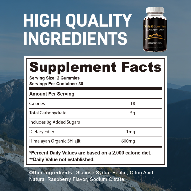 Organic Himalayan Shilajit Gum - Health Wellness Gummies avaliação e preço